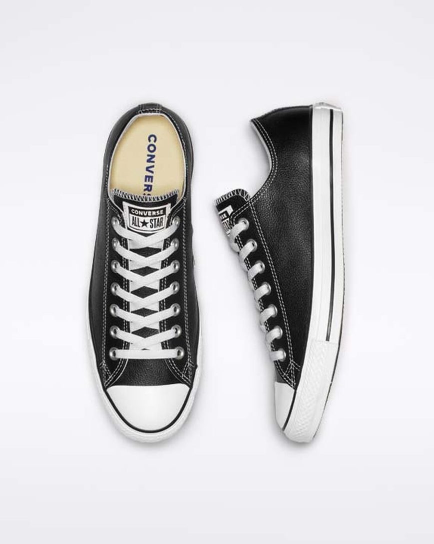 Tenisky Nizke Converse Chuck Taylor All Star Kozene Panske Čierne | SK EQROJ4